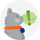 Ilustración de un gato con mal aliento