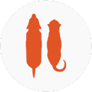 Ilustración de un gato y un perro con sobrepeso