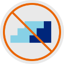 Ilustración de escaleras tachadas