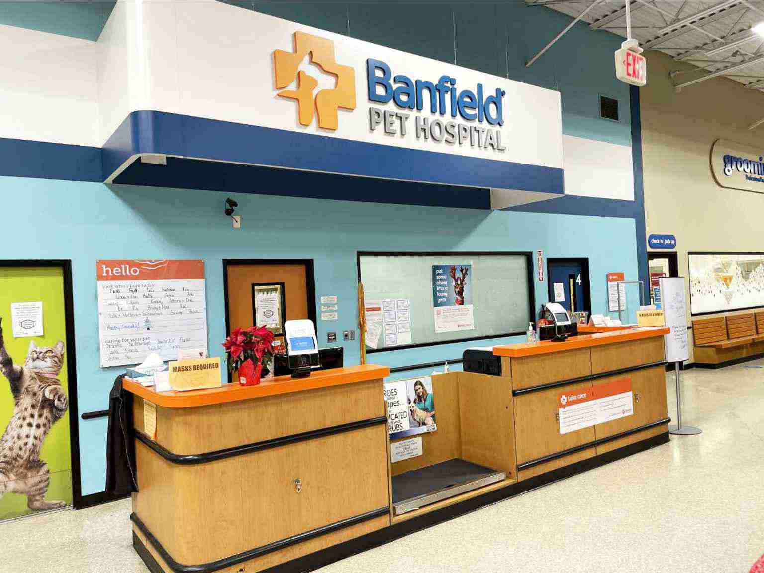 La recepción del Banfield Pet Hospital
