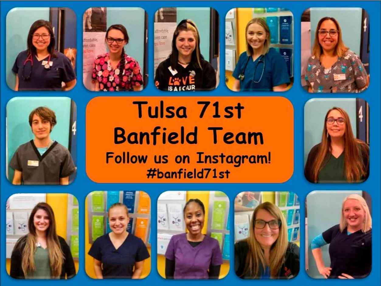Un collage del equipo del centro Banfield de 71st St, Tulsa